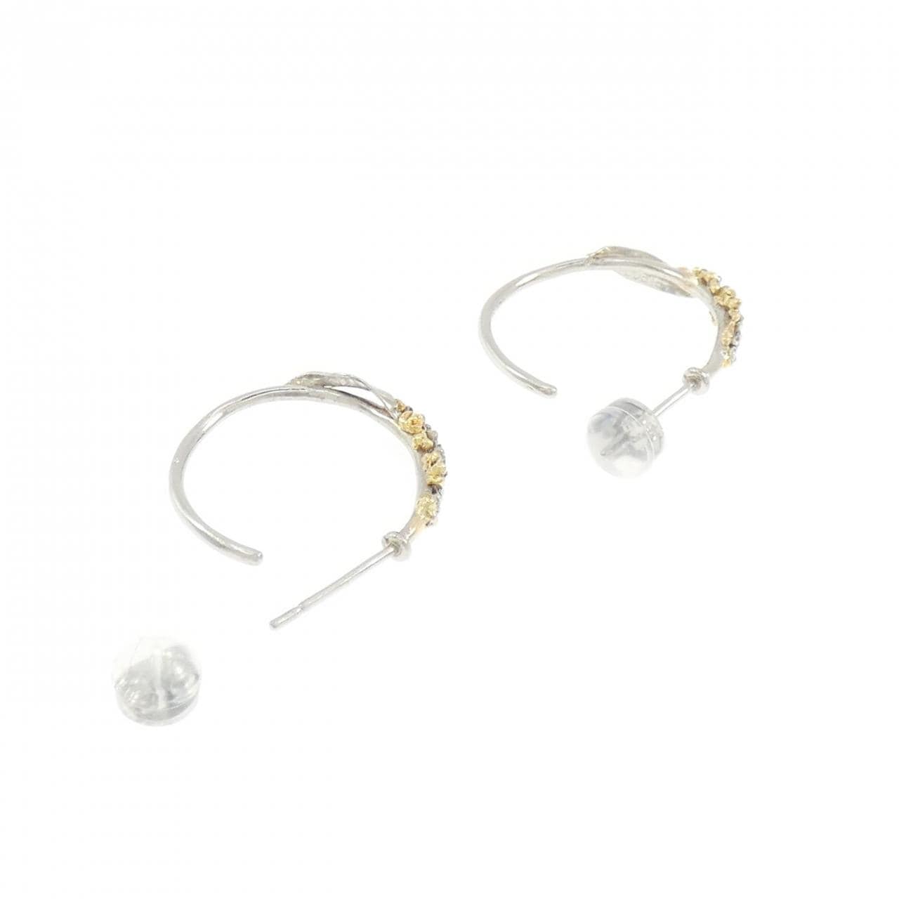 PT900/K18YG ダイヤモンド ピアス 0.15CT