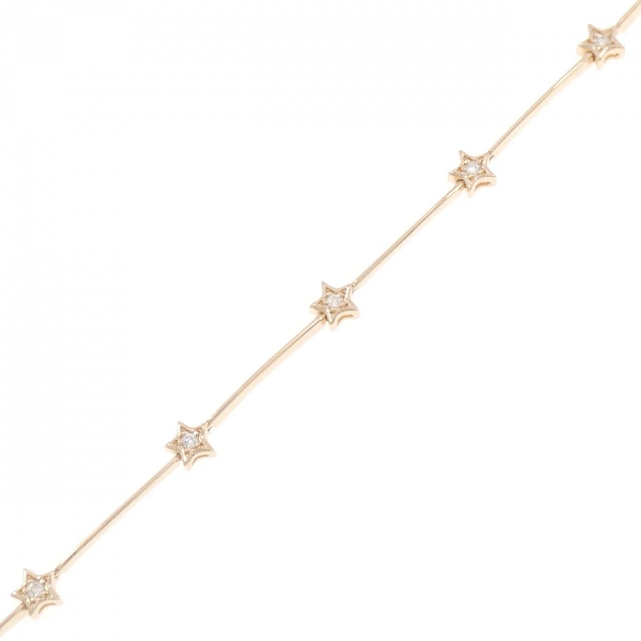 K18PG スター ダイヤモンド ブレスレット 0.10CT