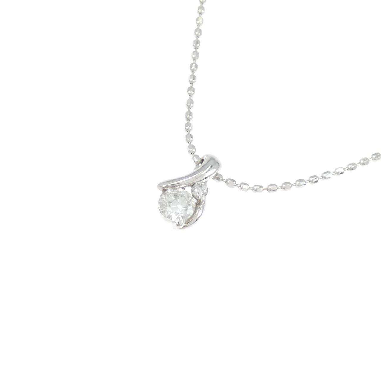 K18WG ダイヤモンド ネックレス 0.11CT