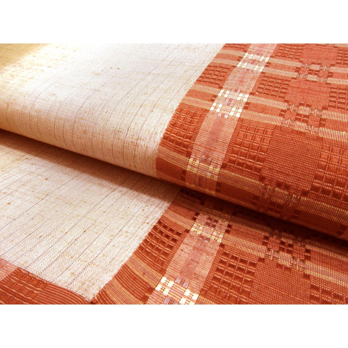 袋帯　紬織　切嵌　全通柄