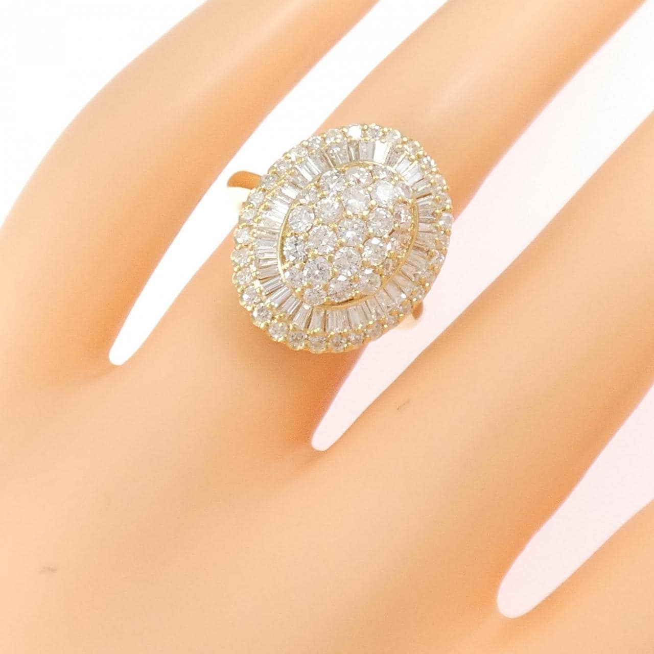 K18YG ダイヤモンド リング 2.00CT