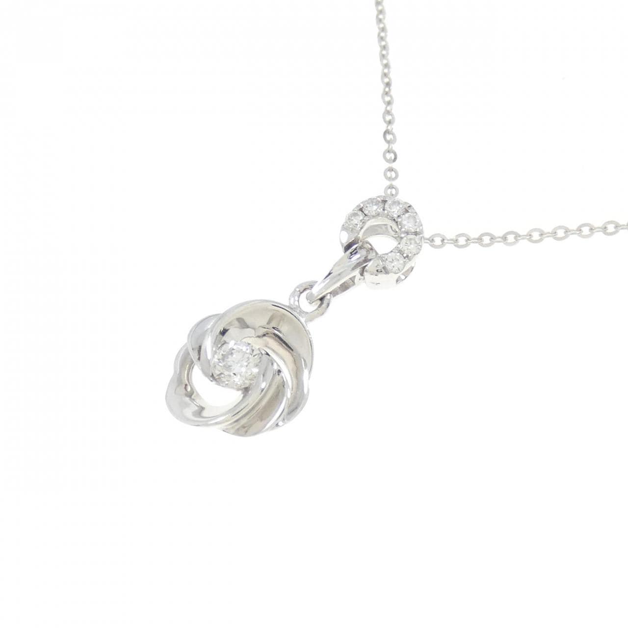 750WG ダイヤモンド ネックレス 0.106CT