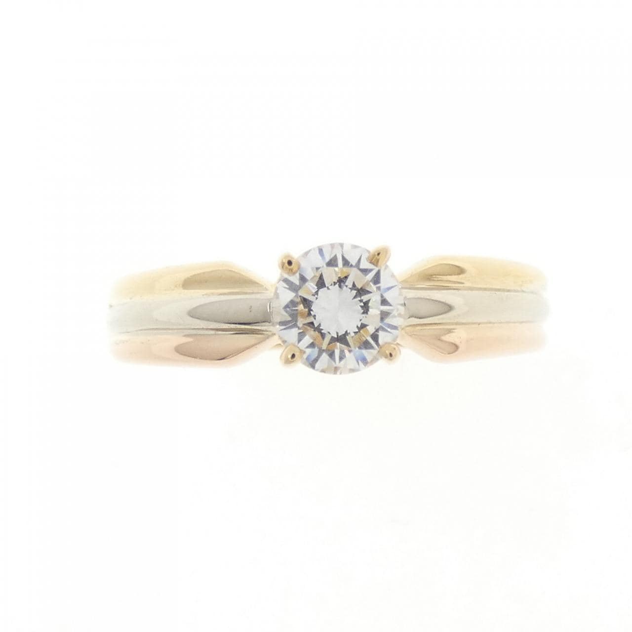 カルティエ ソリテール トリニティ リング 0.34CT F VVS2