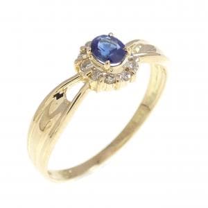 K18YG サファイヤ リング 0.16CT