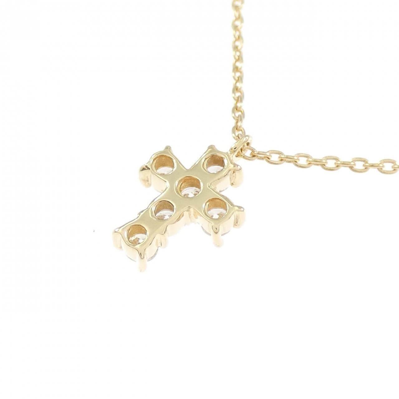 ヴァンドーム クロス ダイヤモンド ネックレス 0.18CT