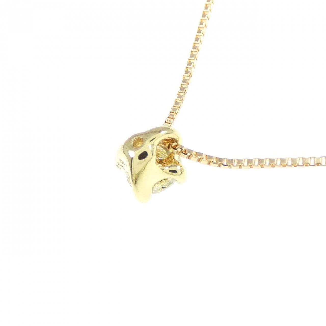 K18YG Solitaire Diamond Necklace 0.18CT