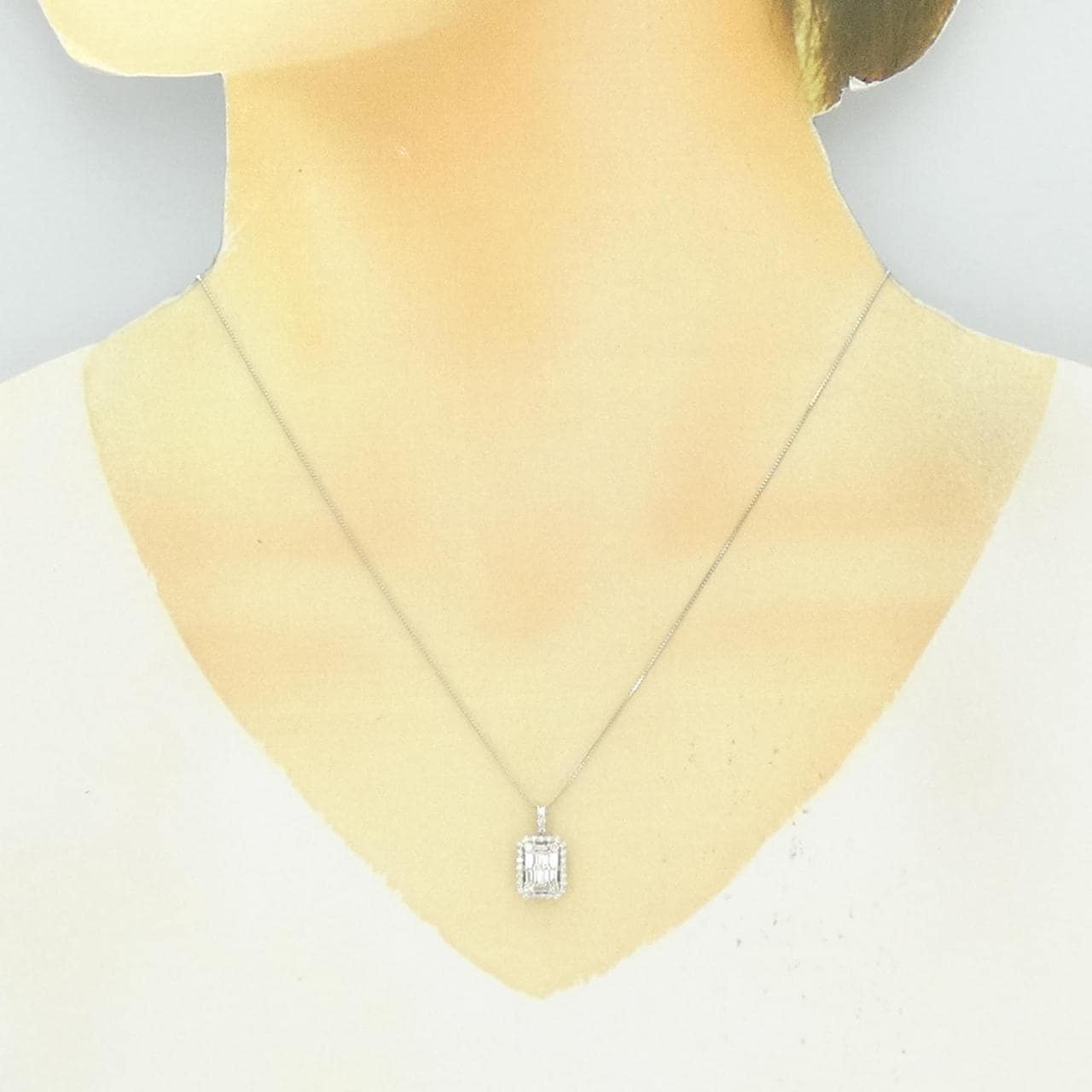 [新品] PT900/PT850钻石项链 0.50CT