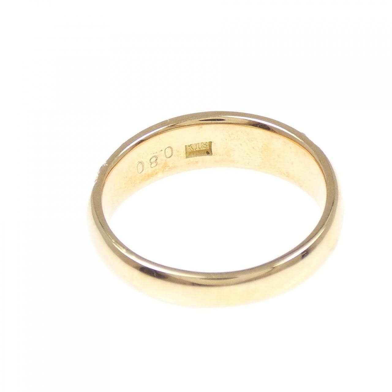 K18PG パヴェ ダイヤモンド リング 0.80CT