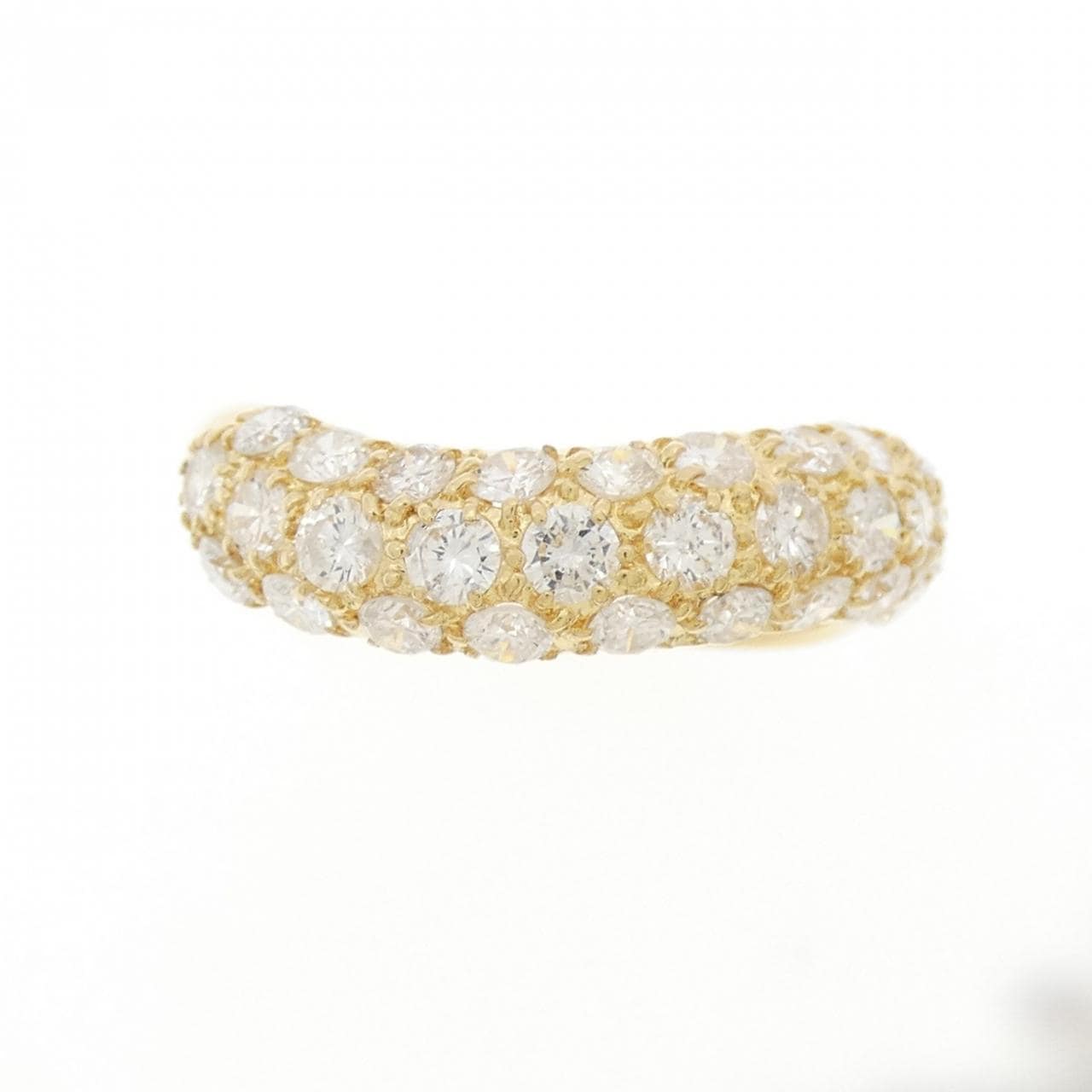 K18YG パヴェ ダイヤモンド リング 1.01CT