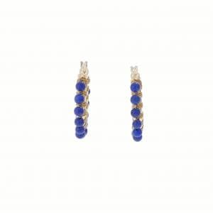 585スリーカラー ラピスラズリ ピアス