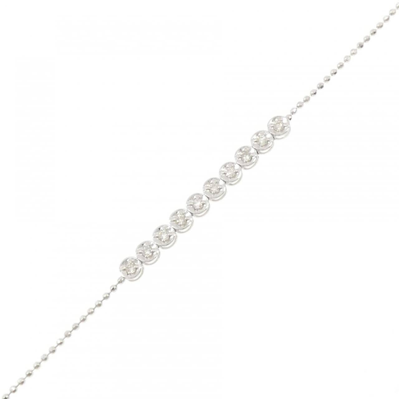 K18WG ダイヤモンド ブレスレット 0.20CT