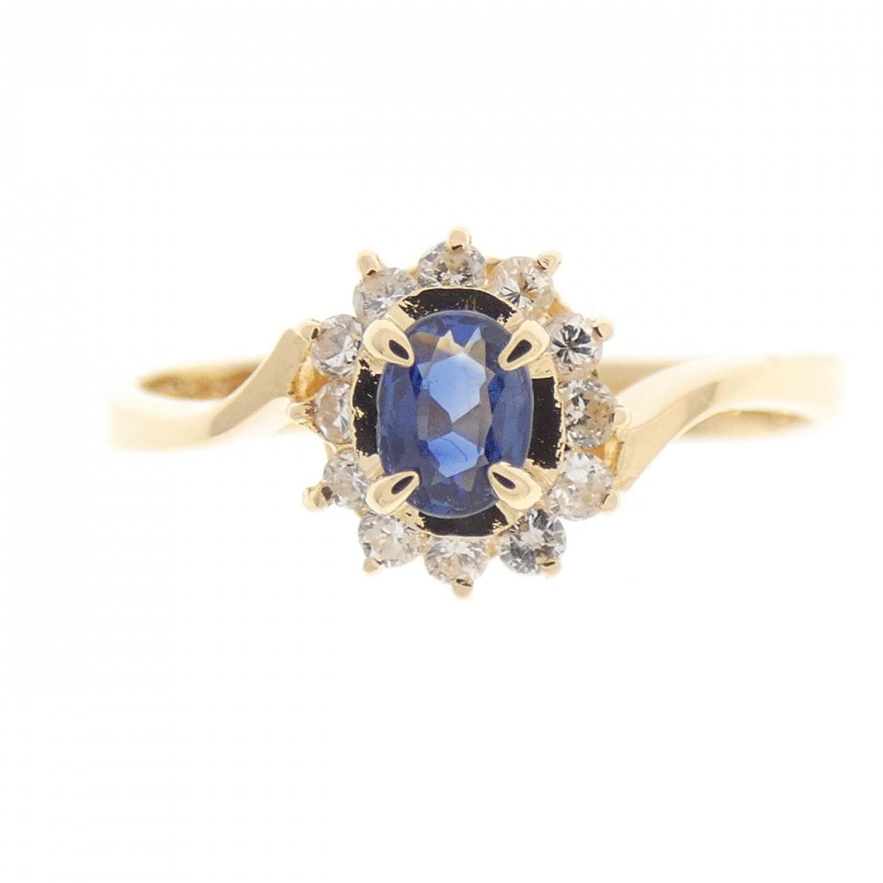 K18YG サファイヤ リング 0.2CT