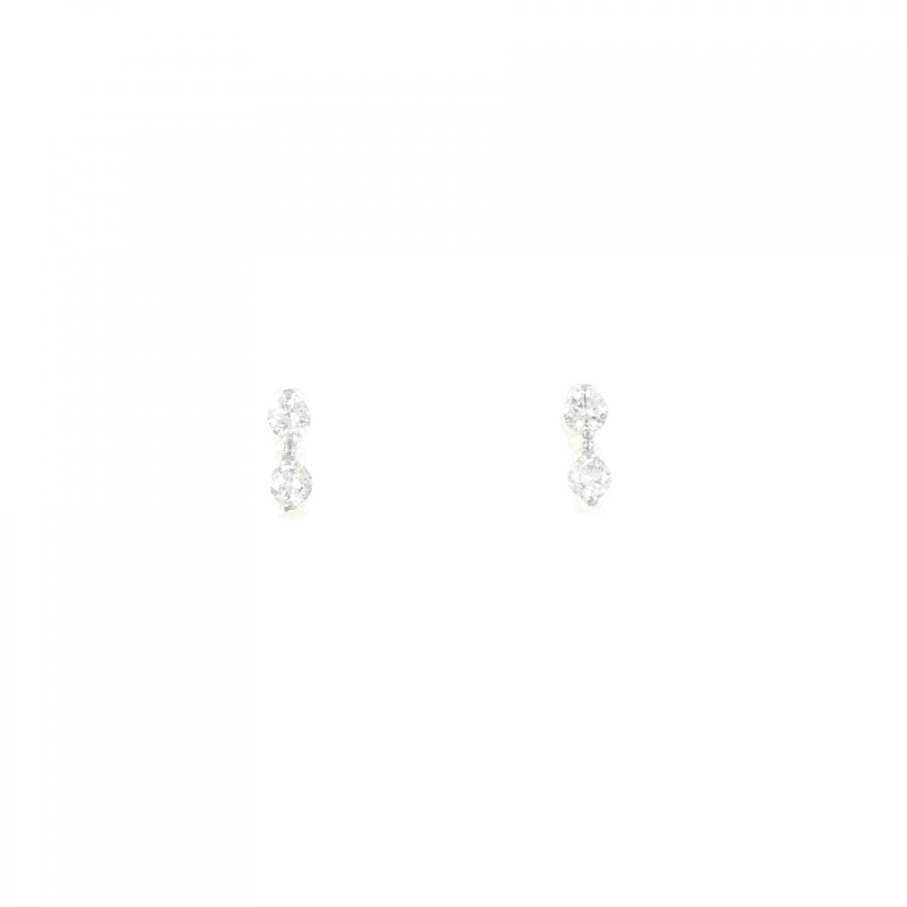 K18WG ダイヤモンド ピアス