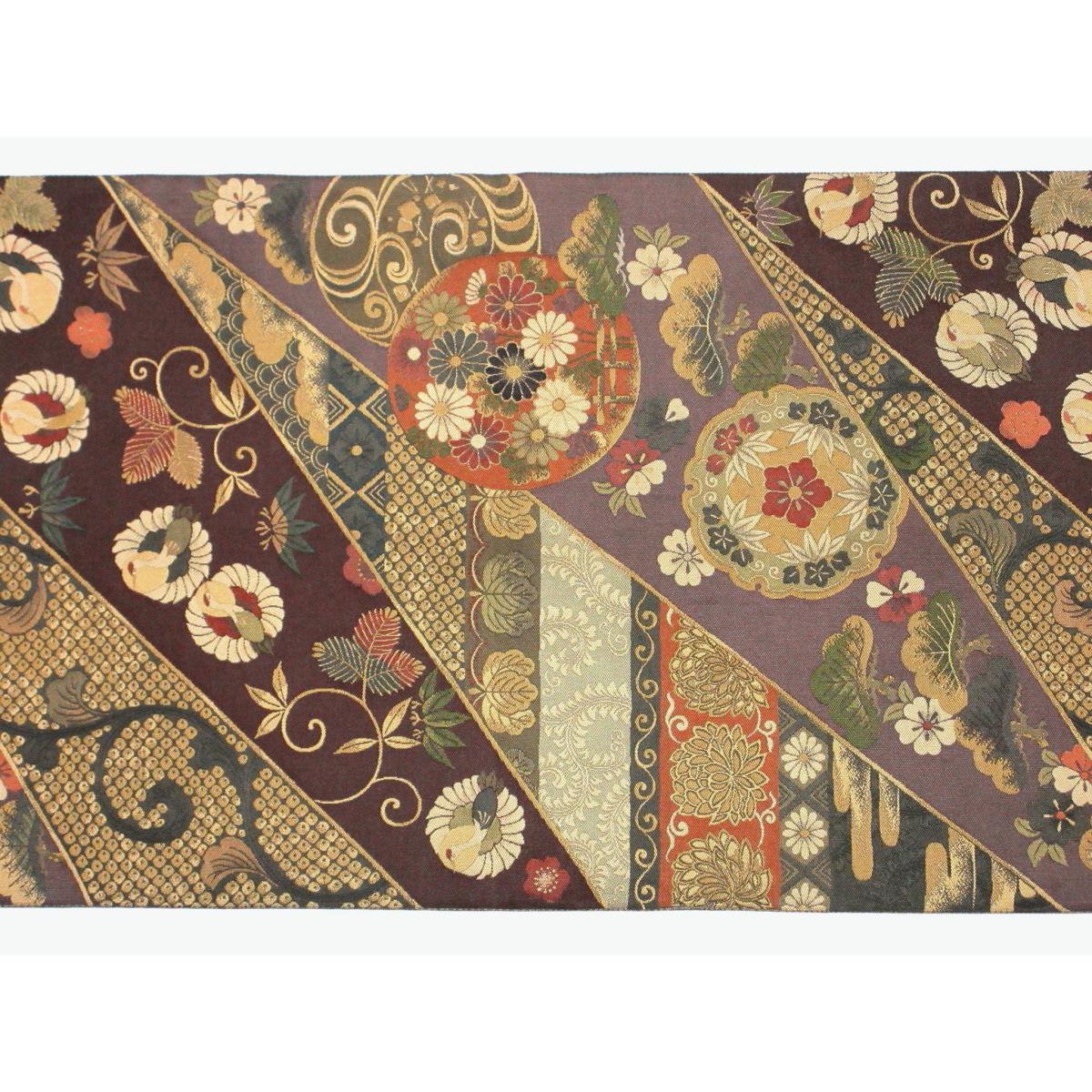 袋帯　麹塵染【となみ織物】