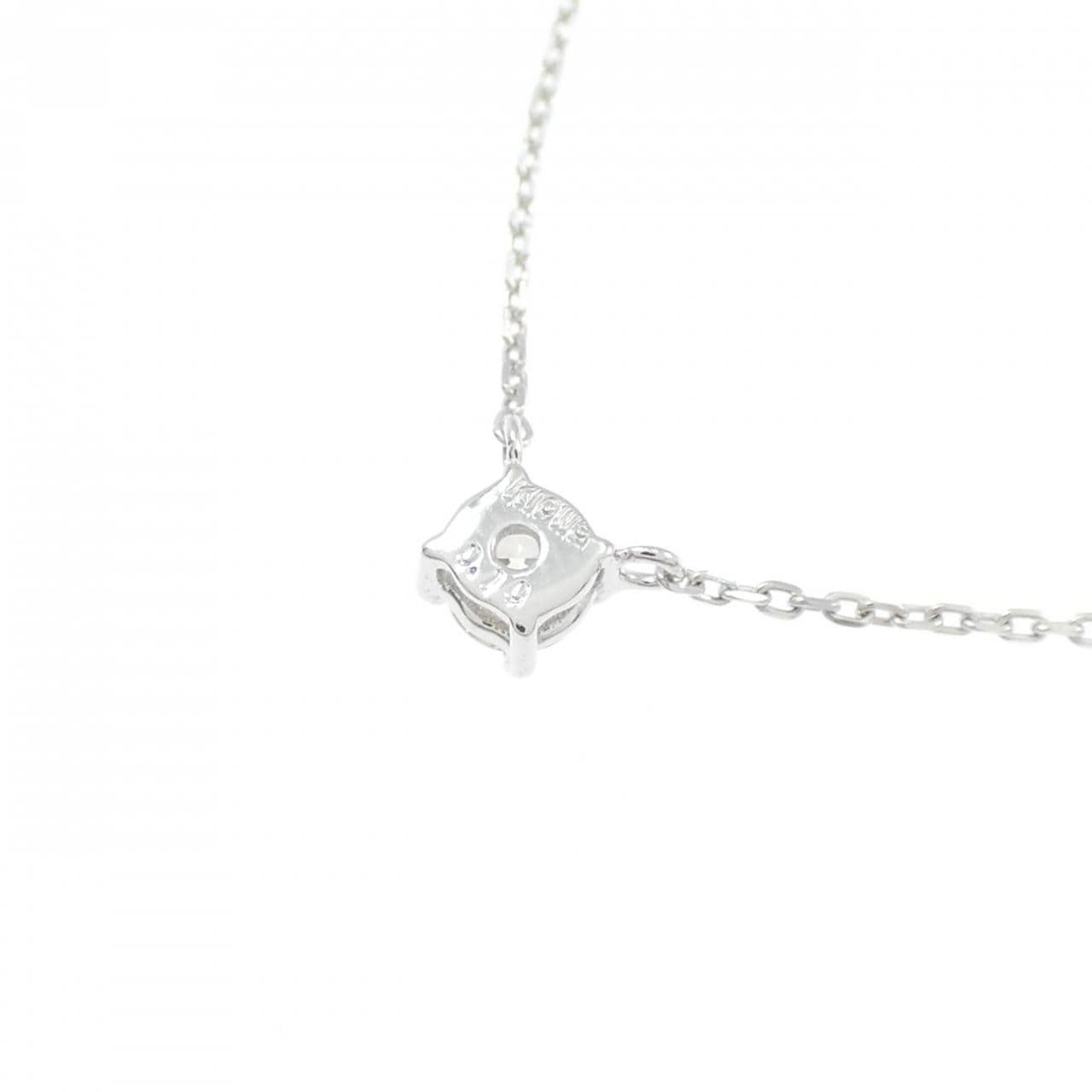 K10WG ソリティア ダイヤモンド ネックレス 0.10CT