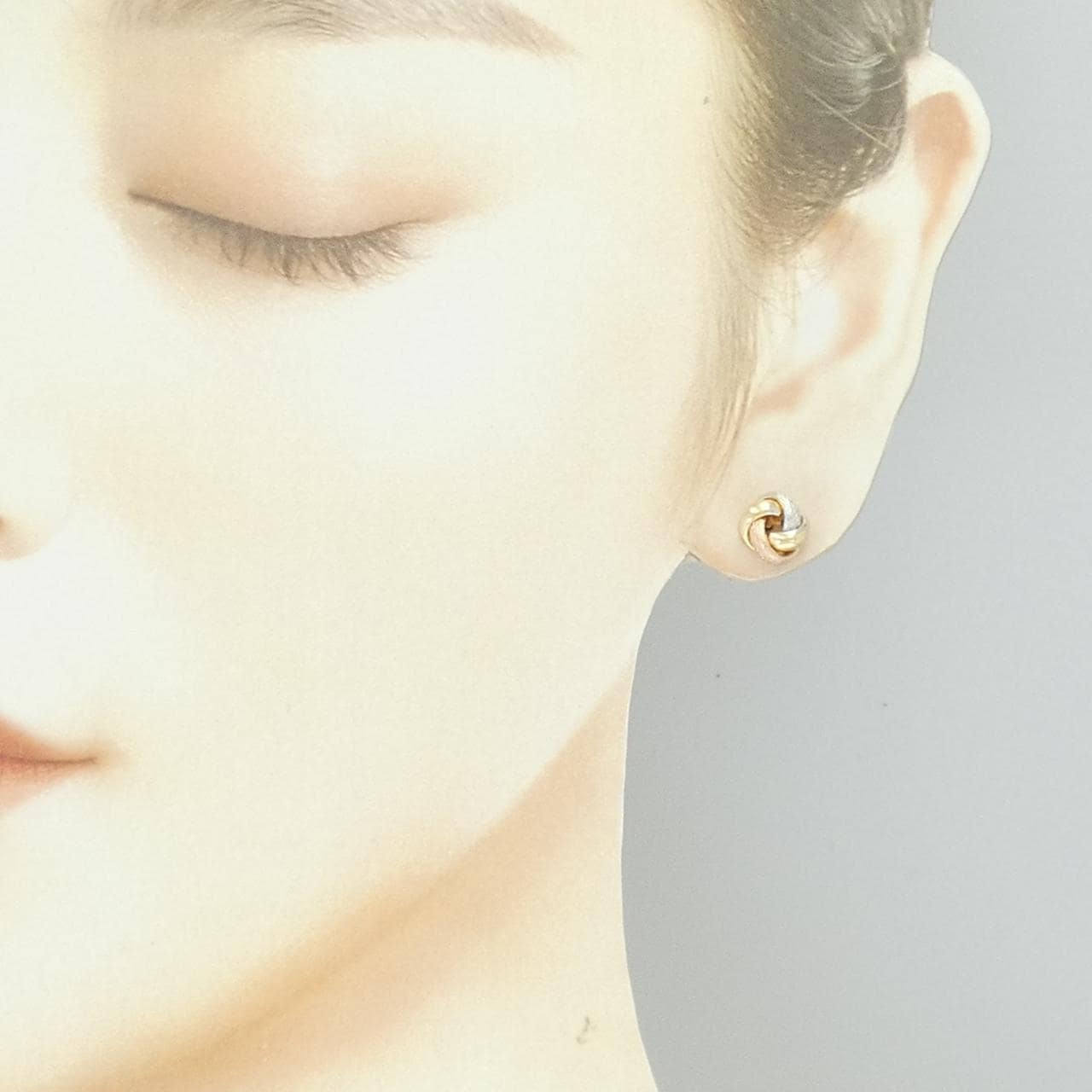 750スリーカラー/K18YG ピアス