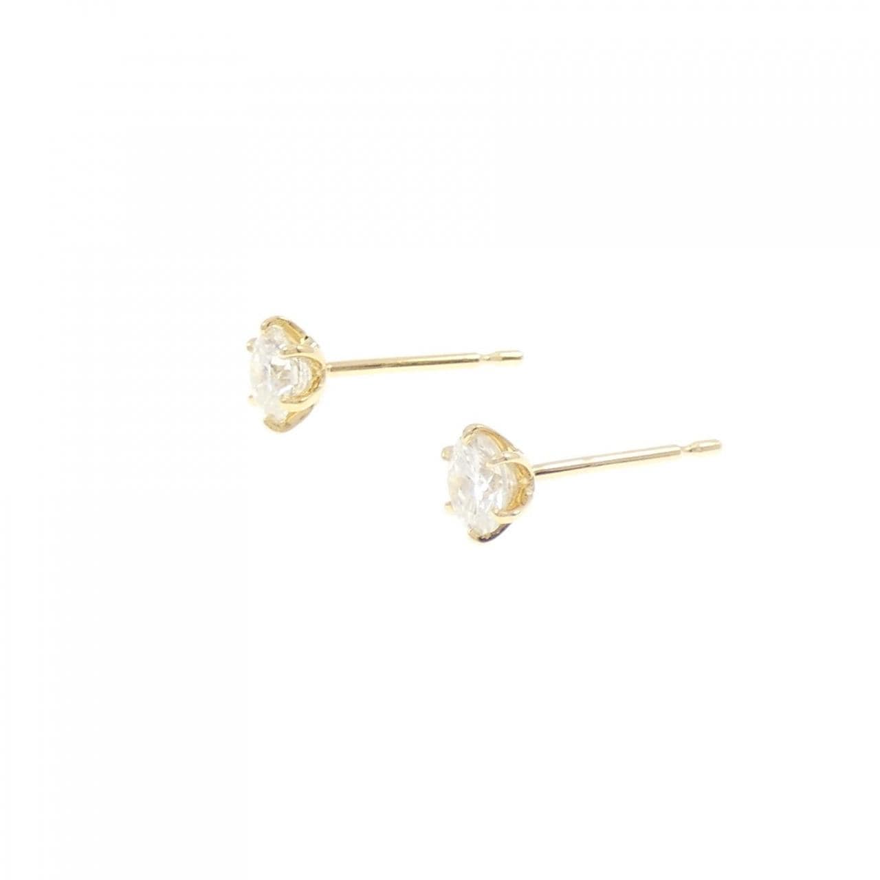 [再加工款] K18YG鑽石耳環 0.303CT 0.307CT HI I1 VG-GOOD