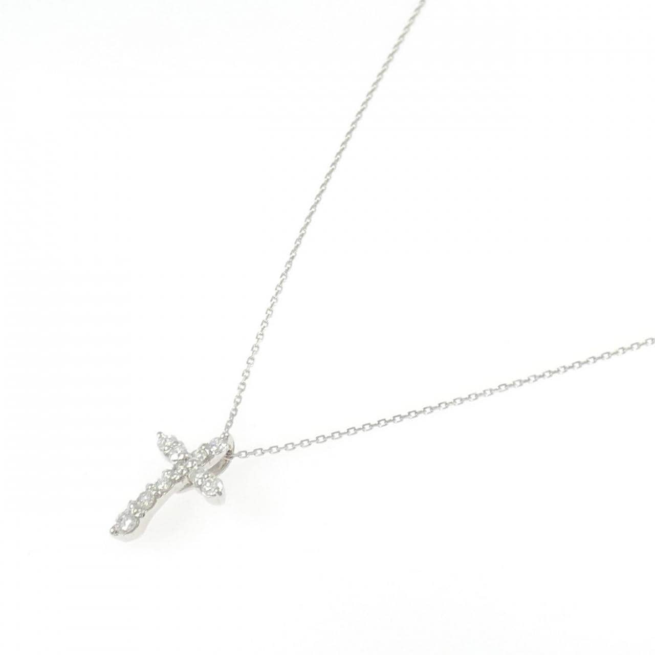 PT900/PT850 クロス ダイヤモンド ネックレス 0.50CT