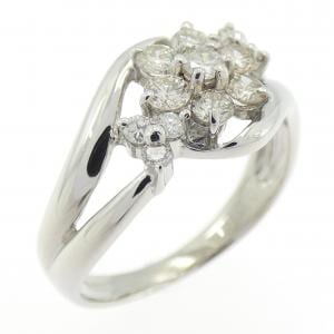 PT900 フラワー ダイヤモンド リング 0.51CT