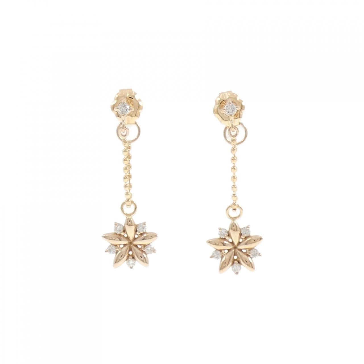 K18PG Diamond earrings 0.12CT