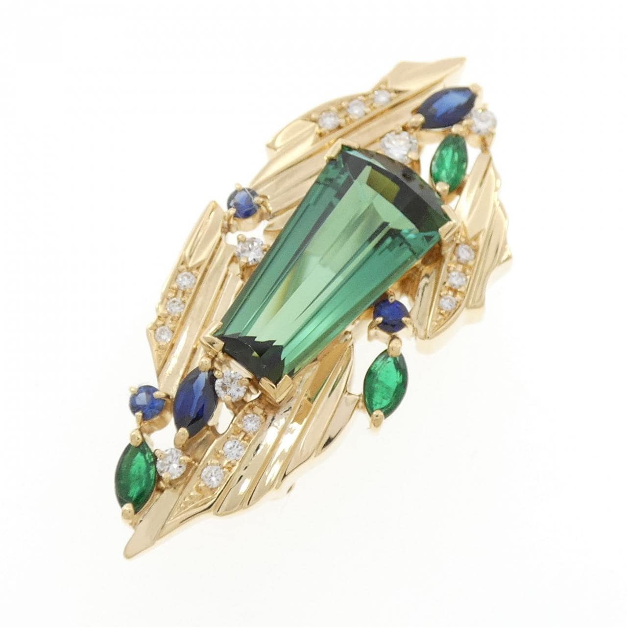 オキナ ジュン トルマリン ブローチ 5.79CT