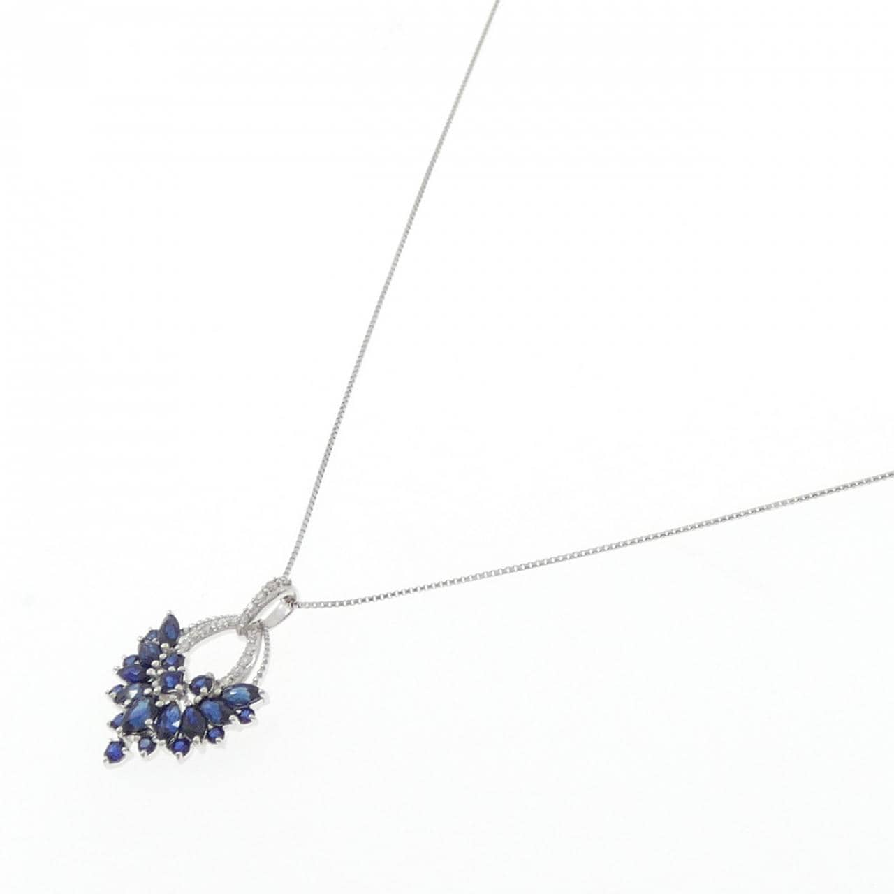 K18WG サファイヤ ネックレス 1.20CT