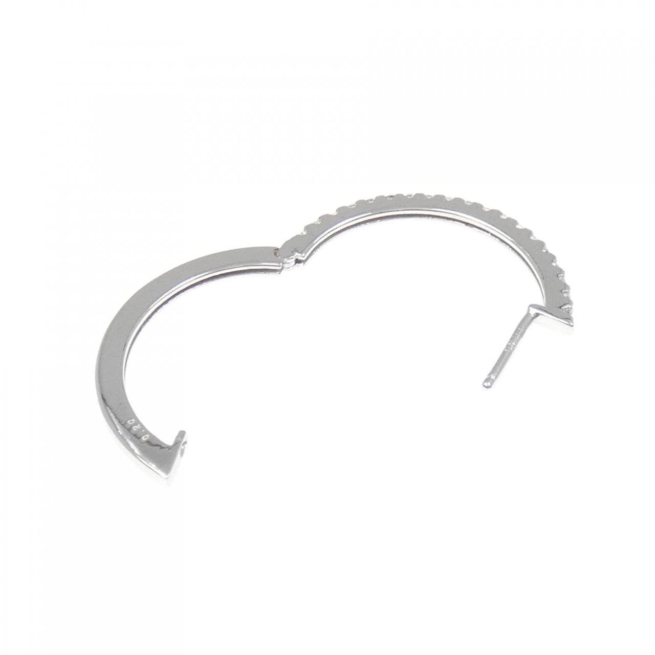 K18WG ダイヤモンド ピアス 0.20CT 片耳