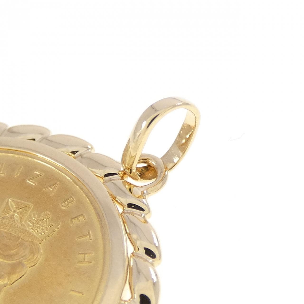 K18YG(枠) コイン ペンダント