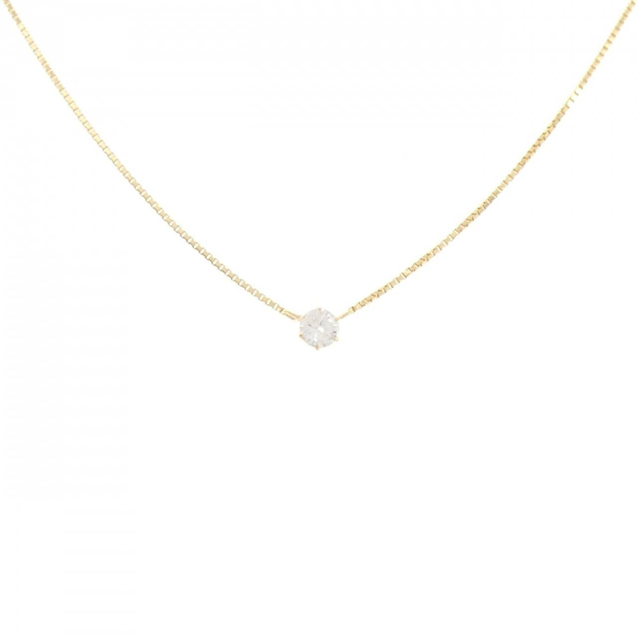 K18YG ソリティア ダイヤモンド ネックレス 0.23CT