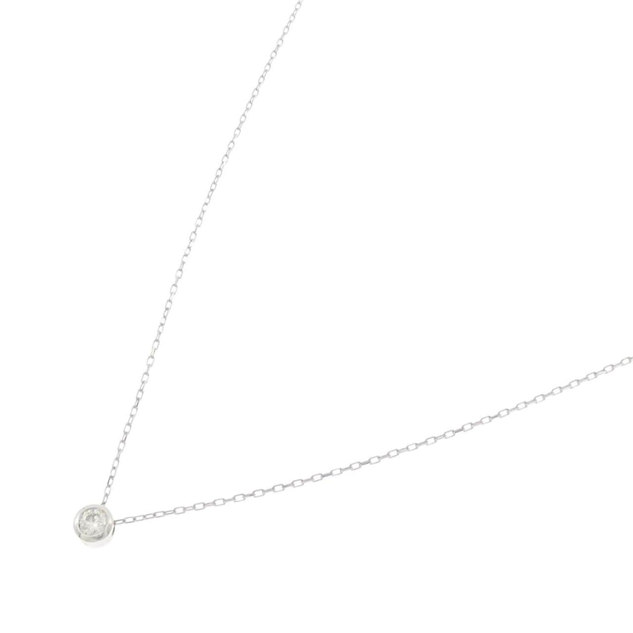 PT900/PT850  ソリティア ダイヤモンド ネックレス 0.10CT