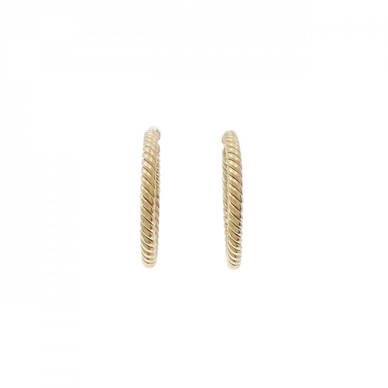 K18YG フープ ピアス