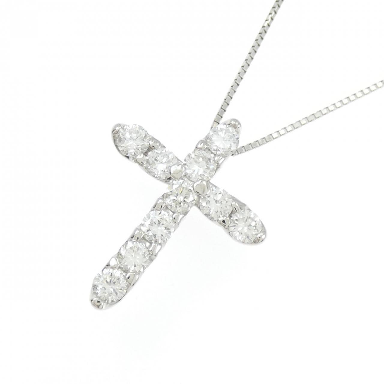 PT900/PT850 クロス ダイヤモンド ネックレス 1.00CT