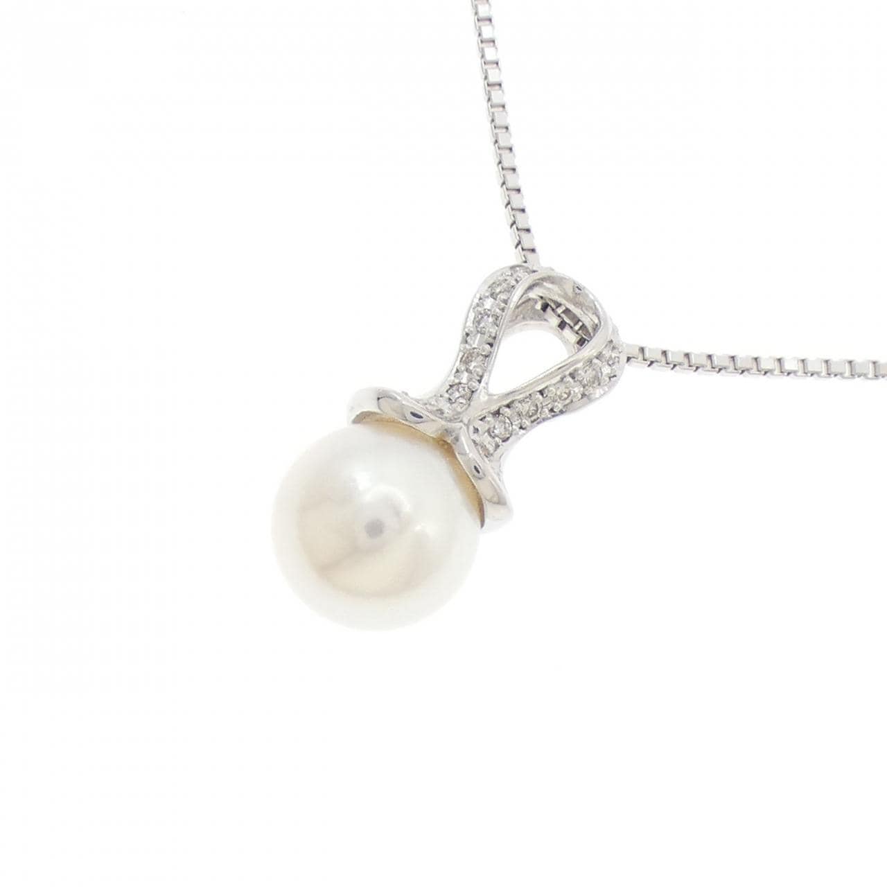 K18WG アコヤパール ネックレス 9.0mm