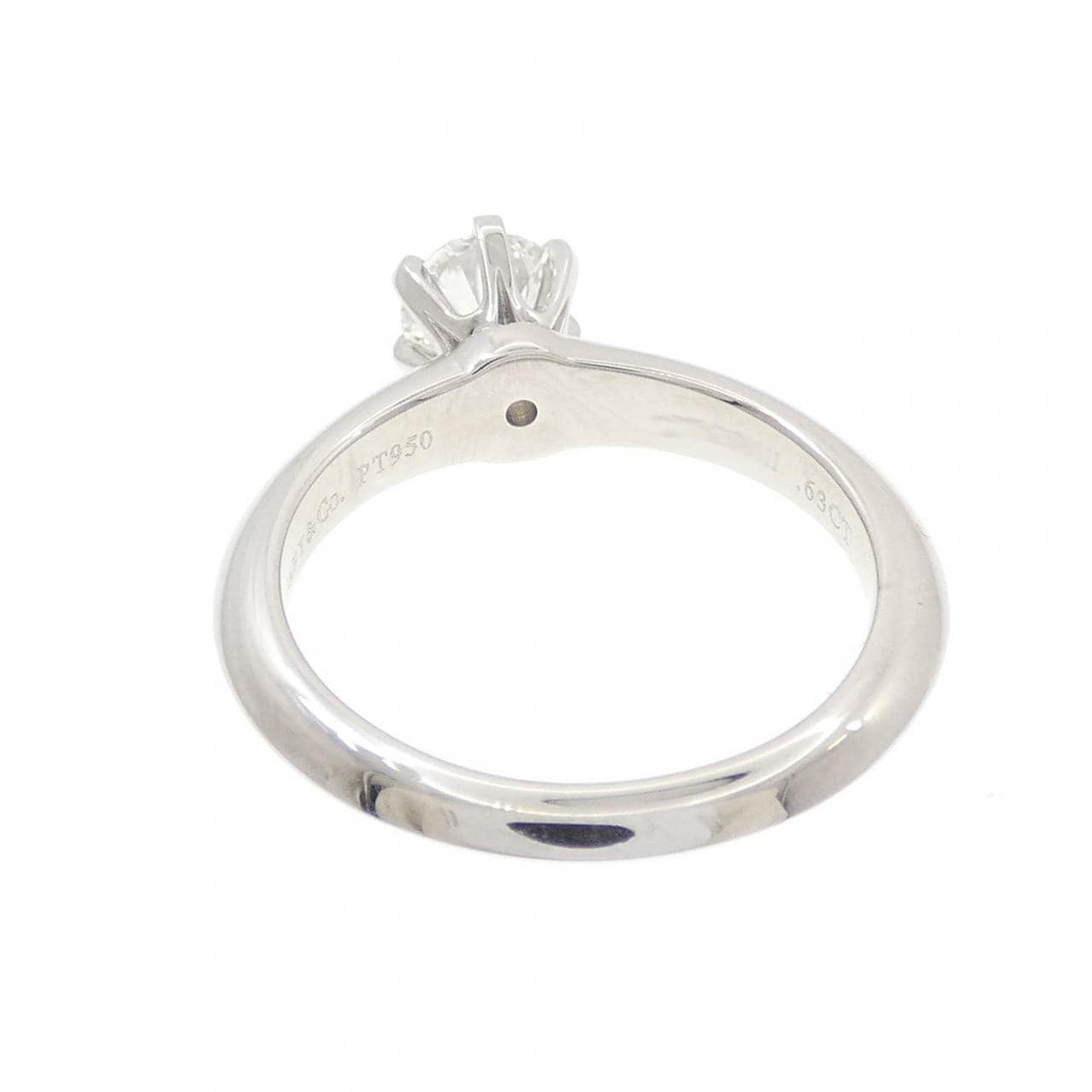 ティファニー クラシックソリティア リング 0.63CT F VVS1 3EXT