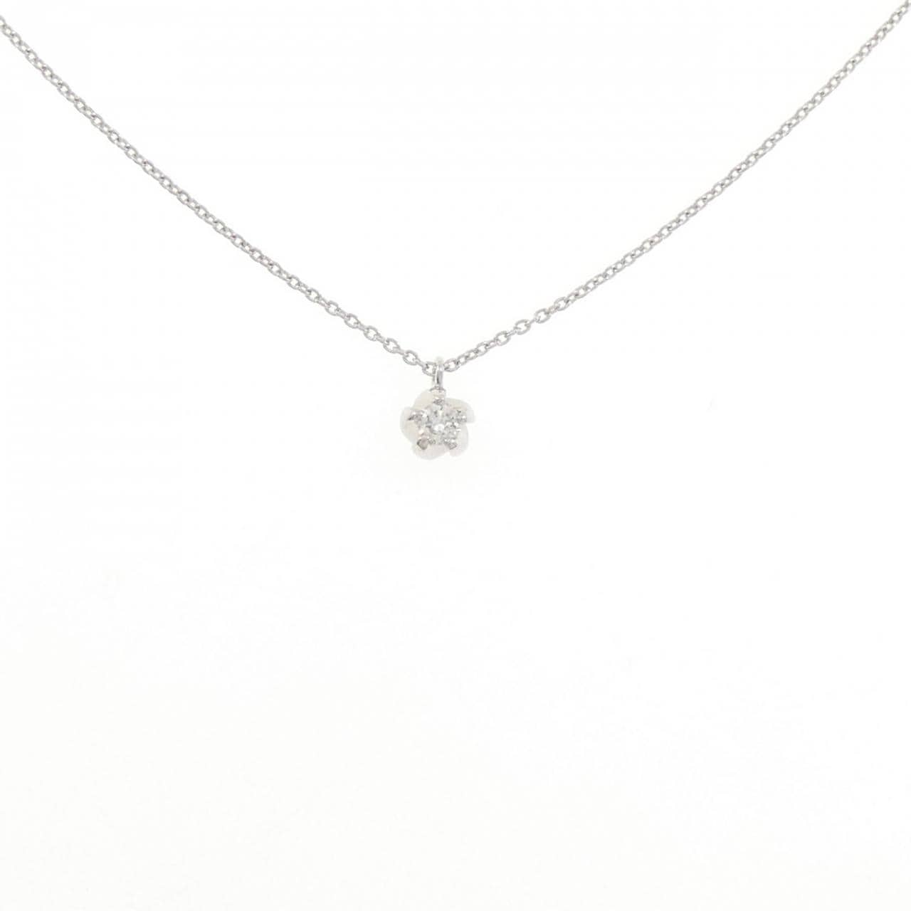 K18WG ダイヤモンド ネックレス 0.07CT