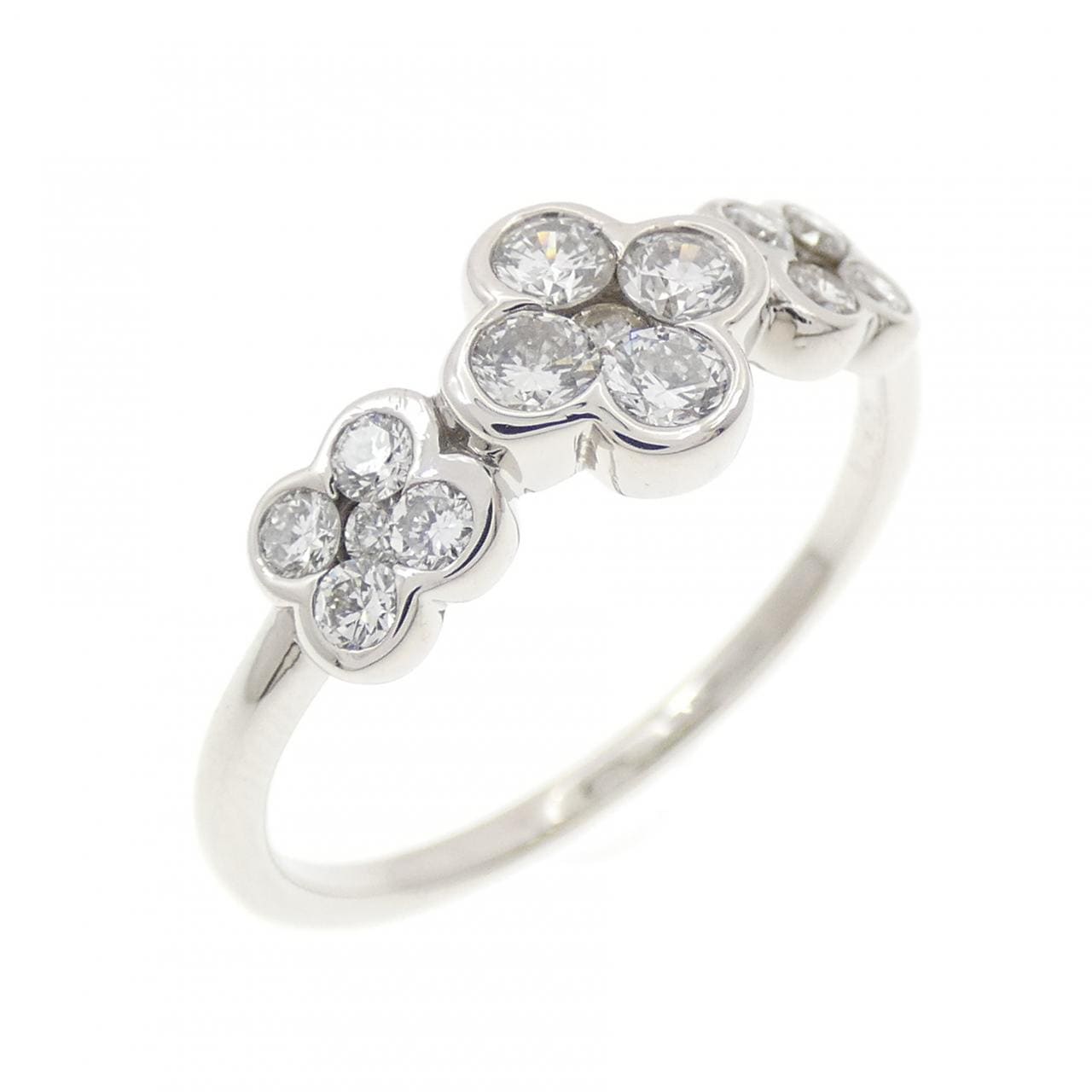 PT900 フラワー ダイヤモンド リング 0.45CT