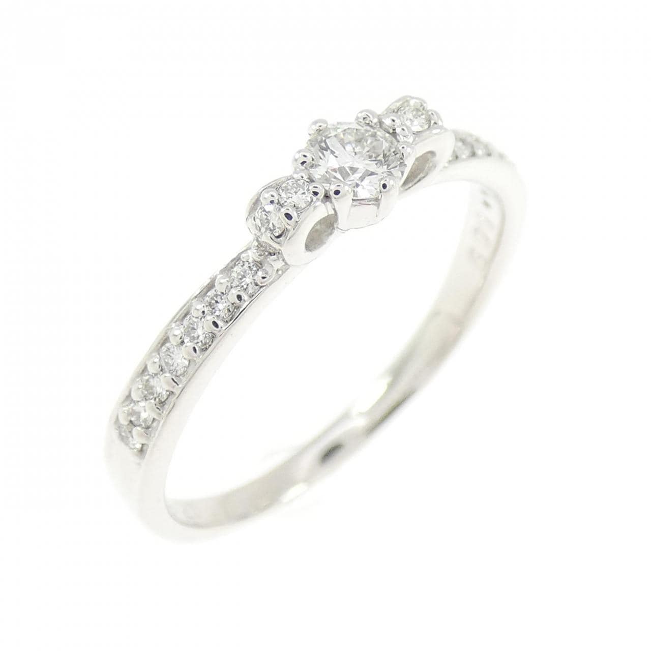 K18WG ダイヤモンド リング 0.121CT