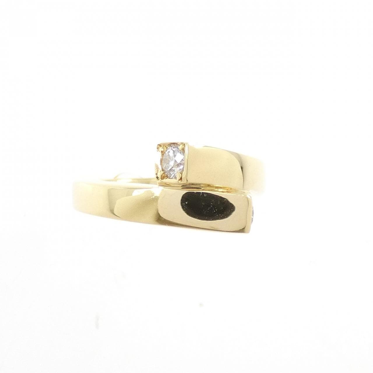 K18YG ダイヤモンド ピンキーリング 0.14CT