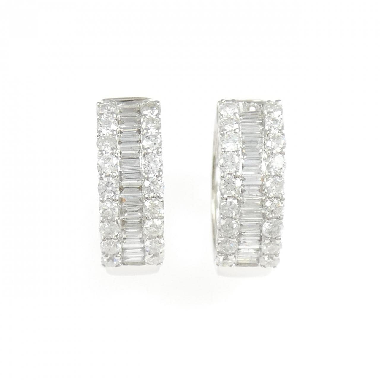 K18WG ダイヤモンド ピアス 1.80CT