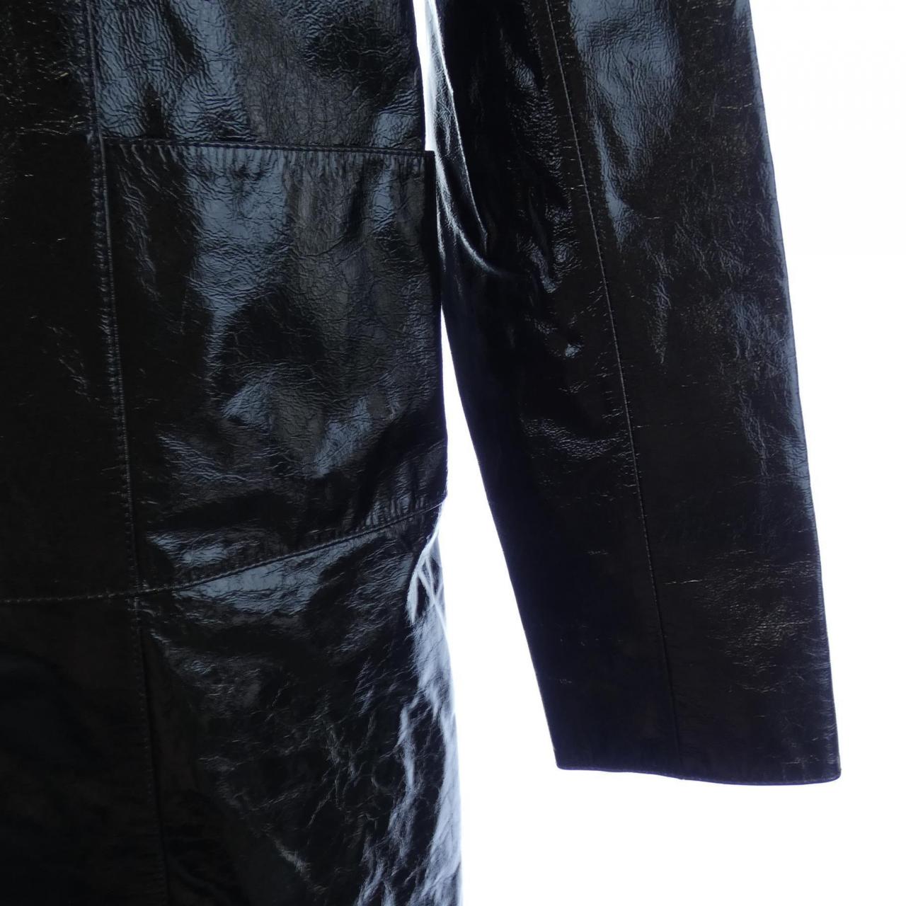 CHANEL leather coat