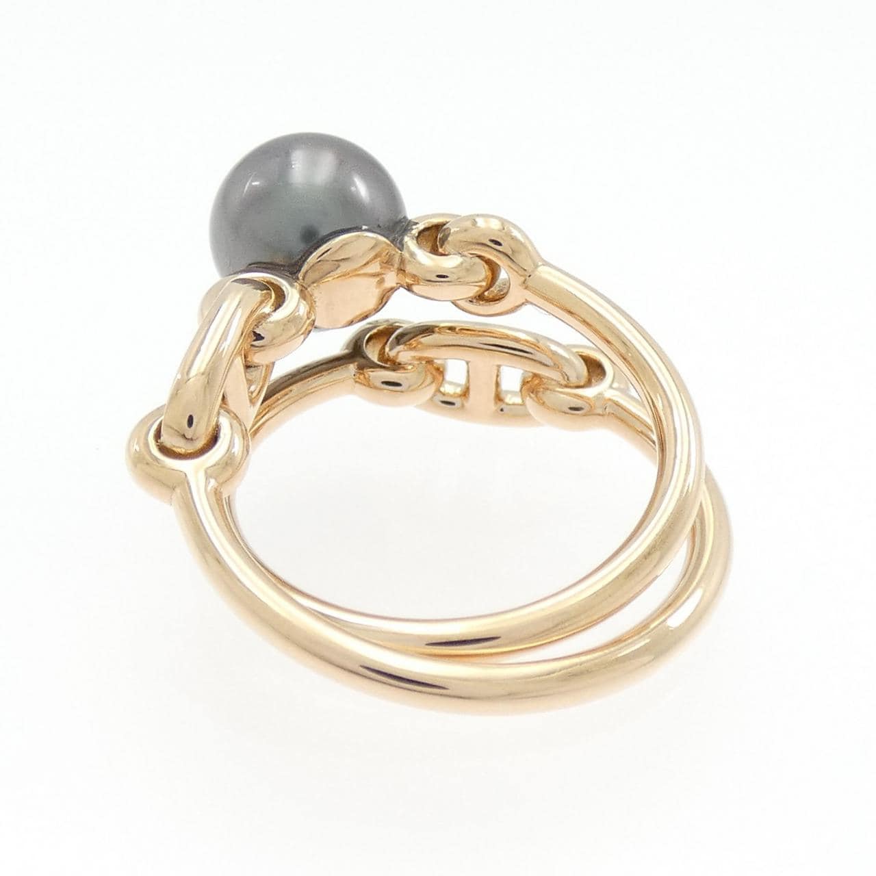 エルメス 黒蝶パール リング 8.5mm