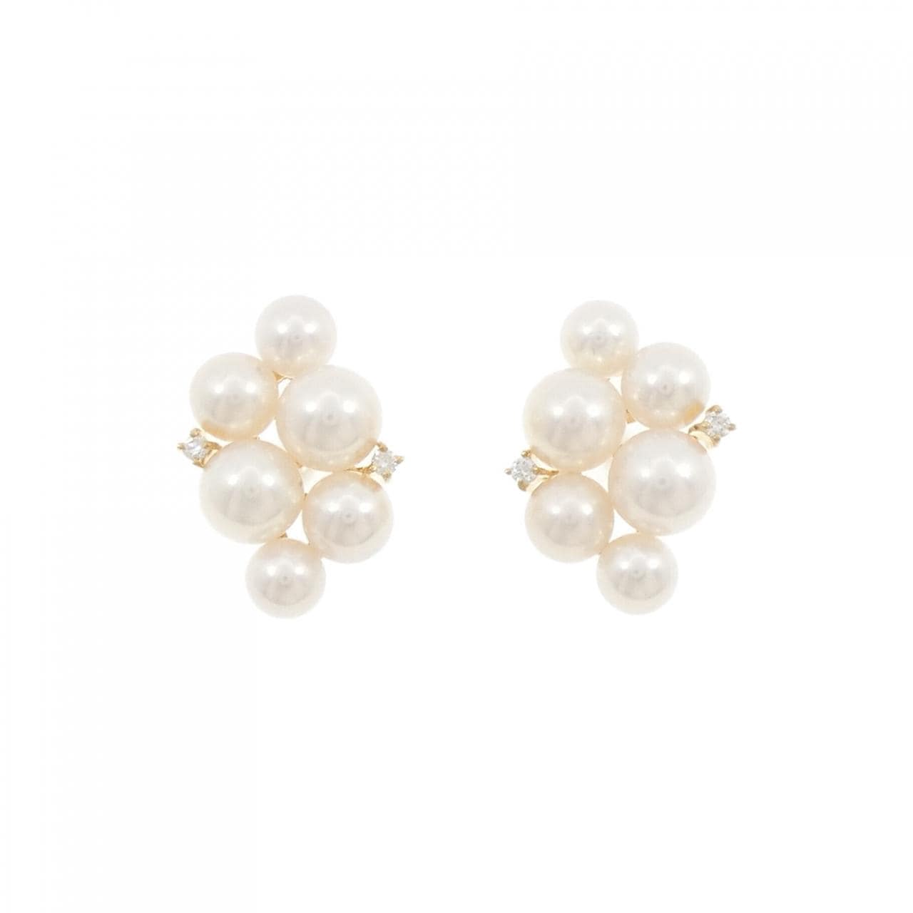K18YG Akoya pearl earrings