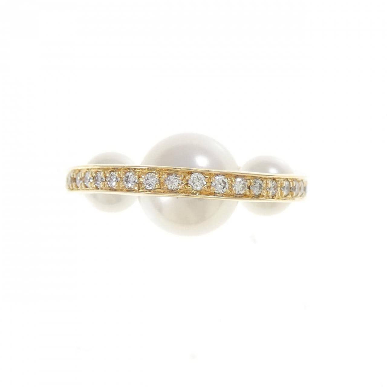 750YG アコヤパール リング