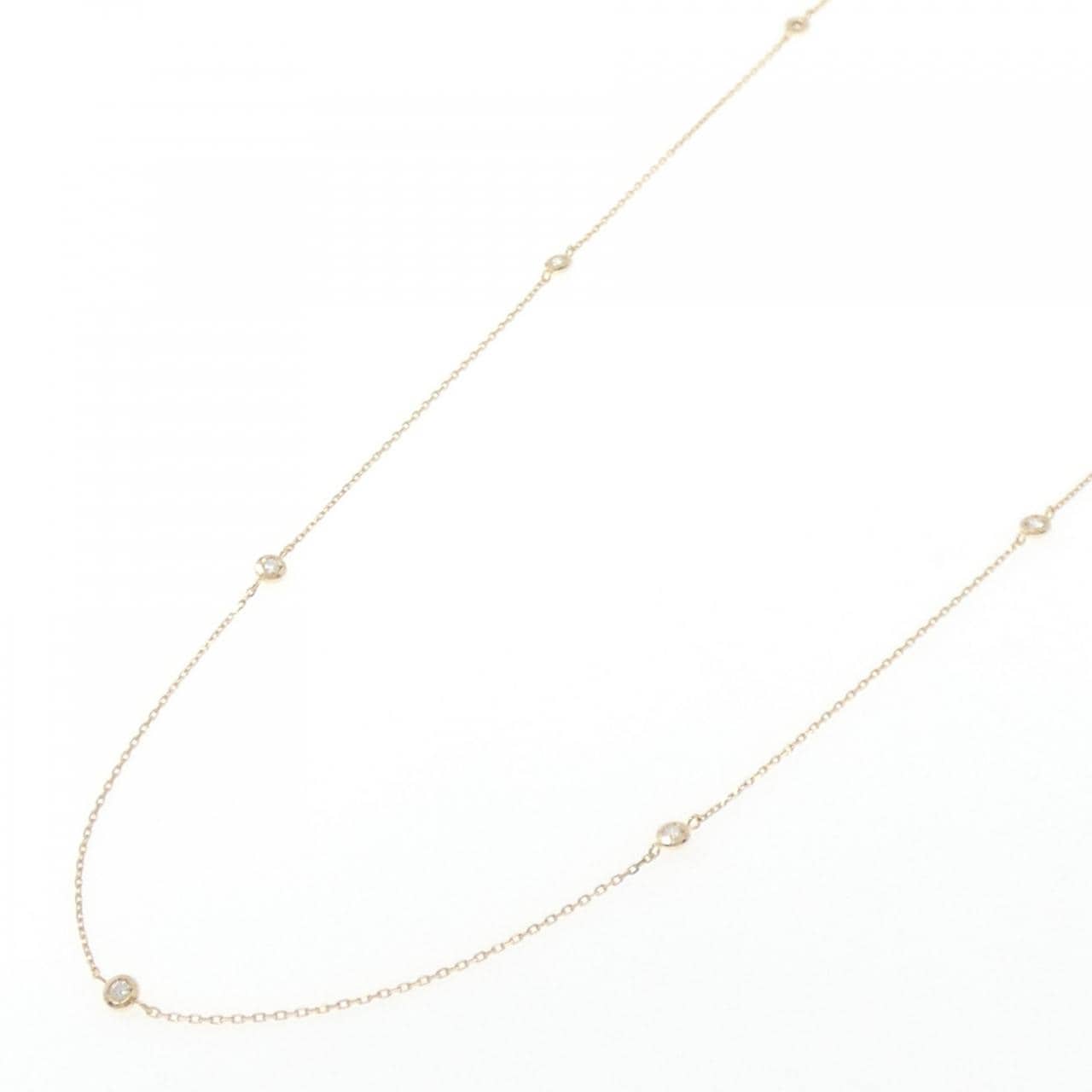 [BRAND NEW] K18YG Diamond Necklace 0.202CT
