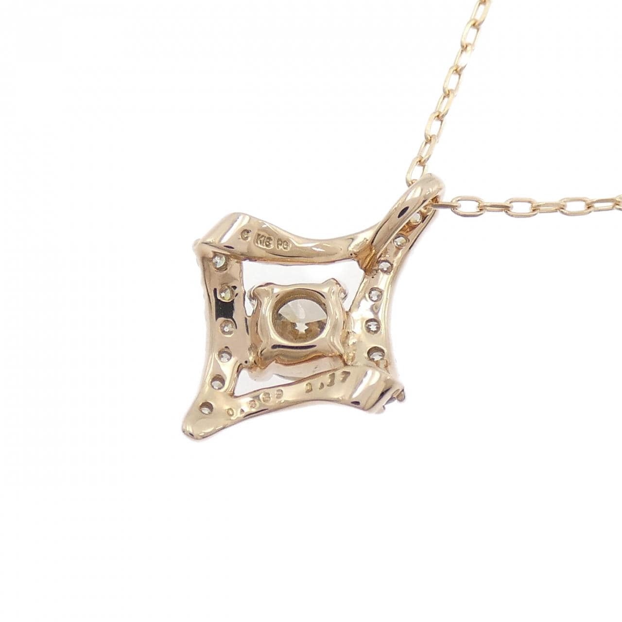 K18PG ダイヤモンド ネックレス 0.369CT