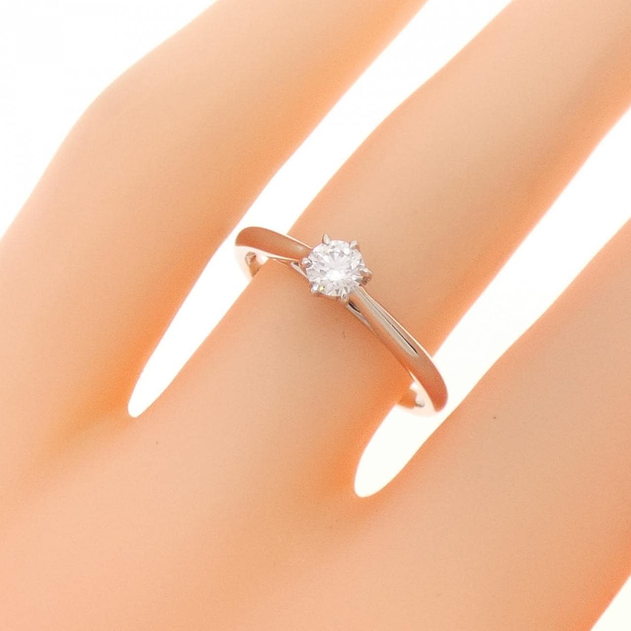 PT950 ダイヤモンド リング 0.190CT D VVS1 3EXT H&C