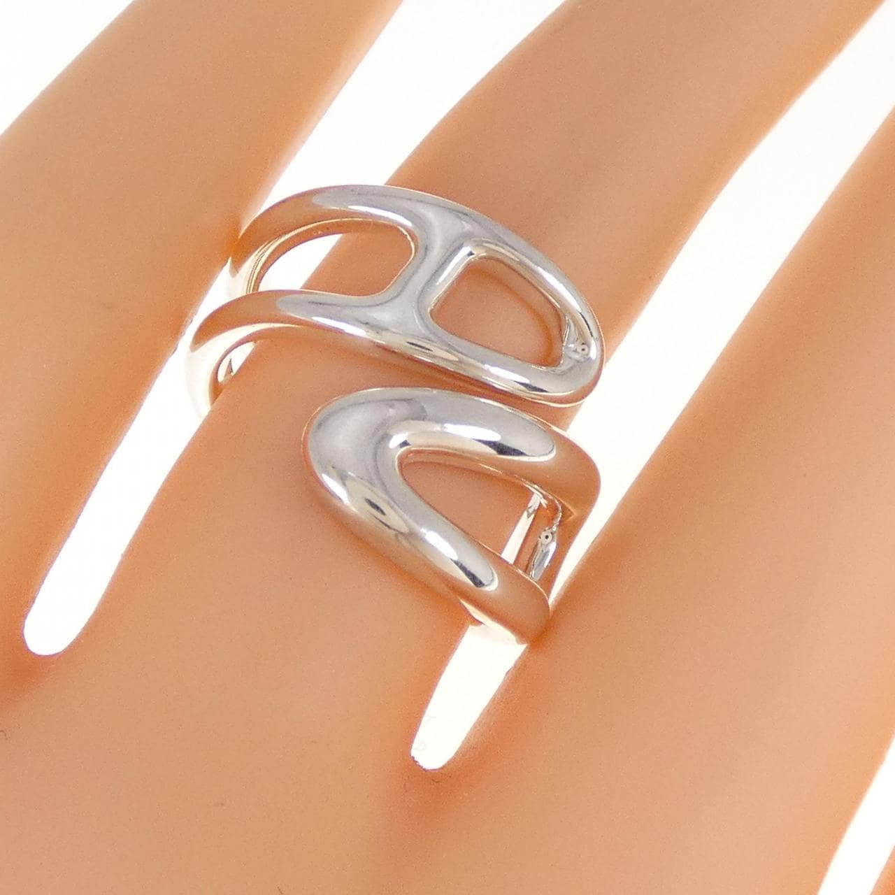 HERMES chaine d&#39;uncre punk ring