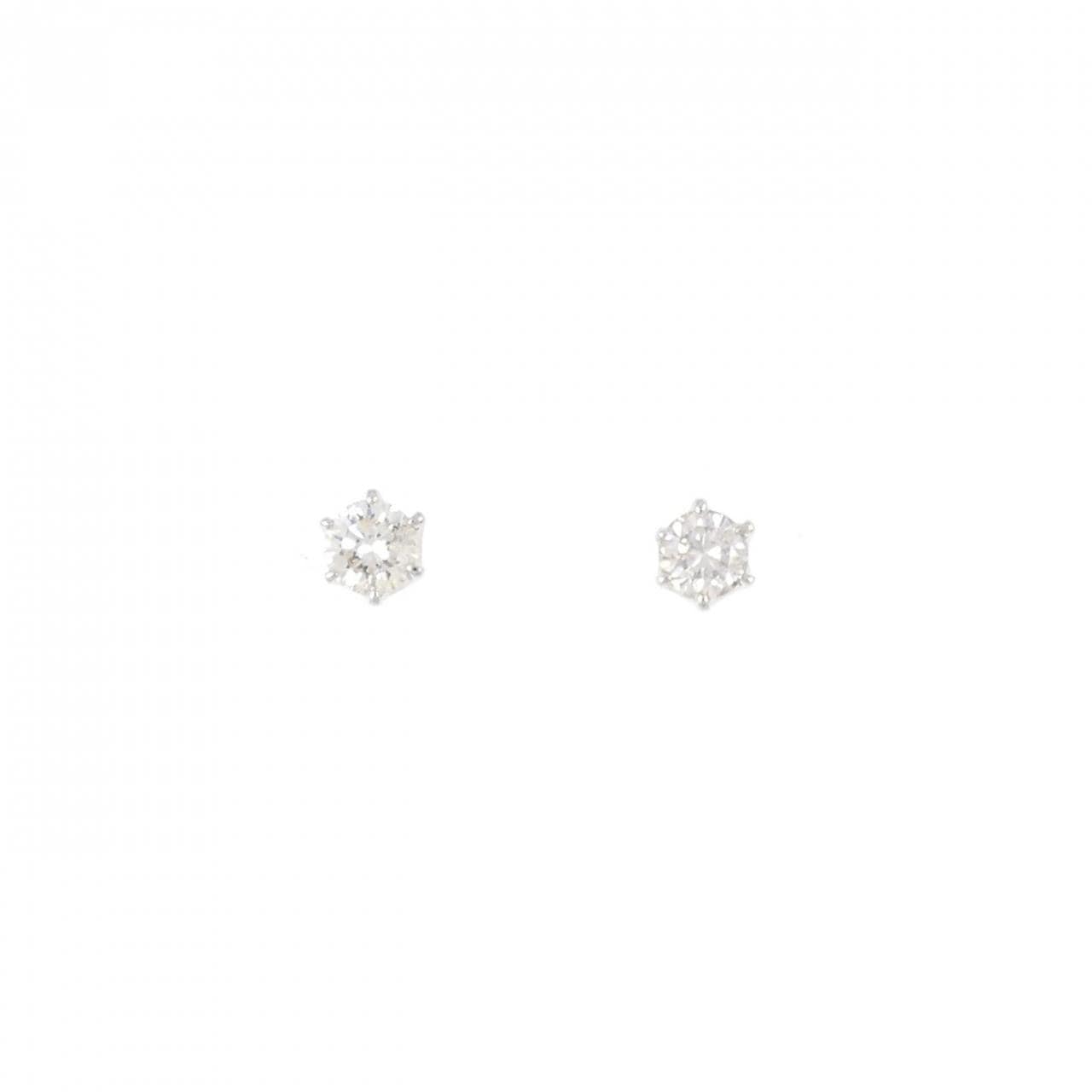 PT ソリティア ダイヤモンド ピアス 0.50CT