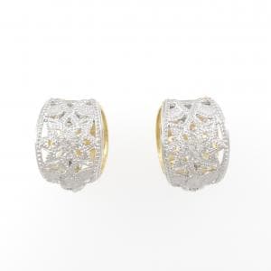 K18YG/K18WG ダイヤモンド イヤリング 0.08CT