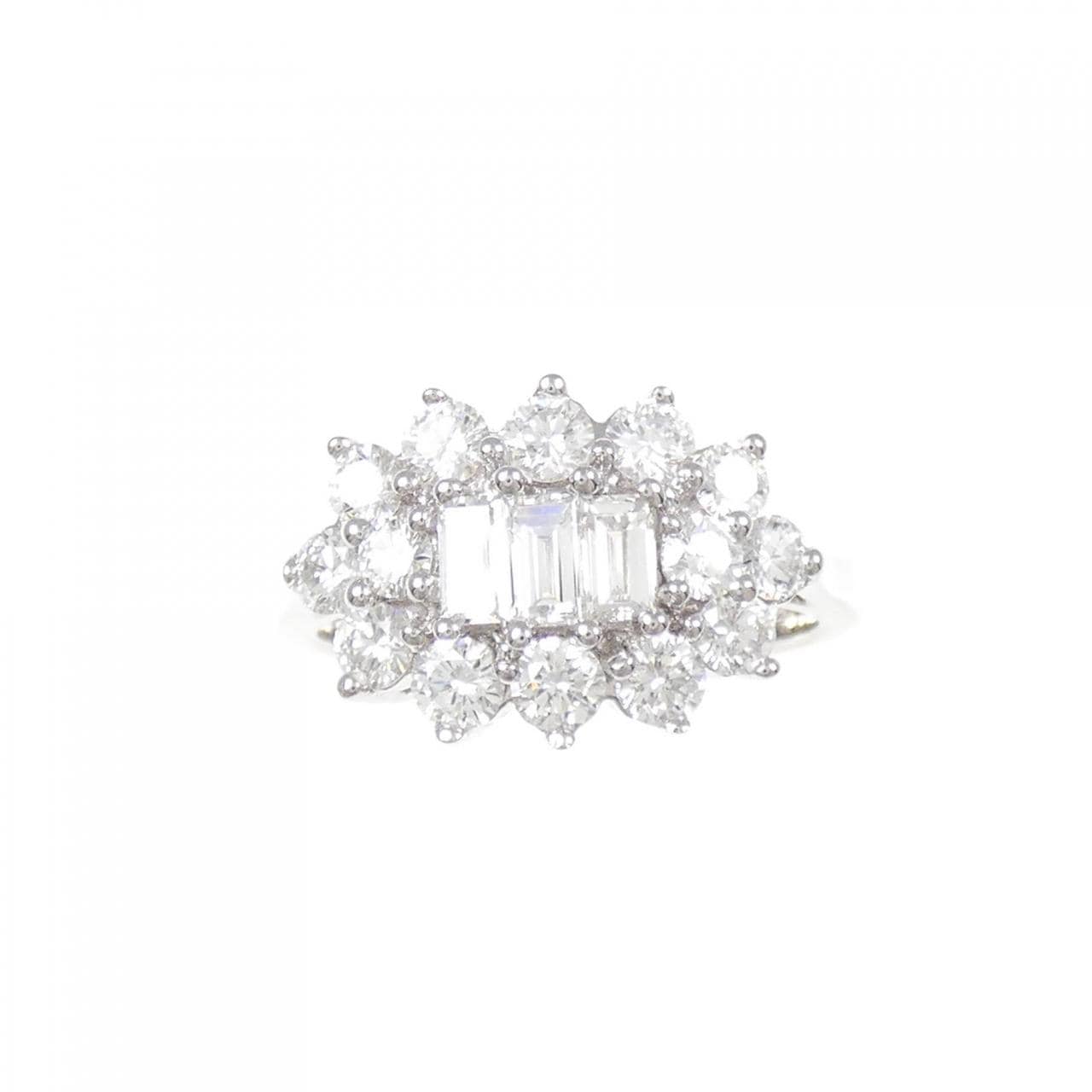750WG ダイヤモンド リング 1.24CT